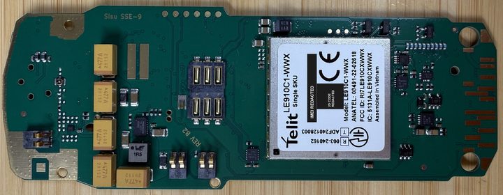 Component side of the assembled Sisu SSE-9 Rev B2 mainboard